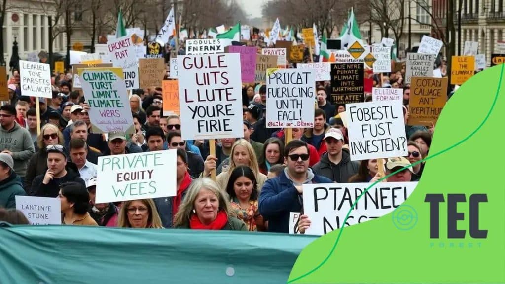 Climate protests target private equity fossil investments